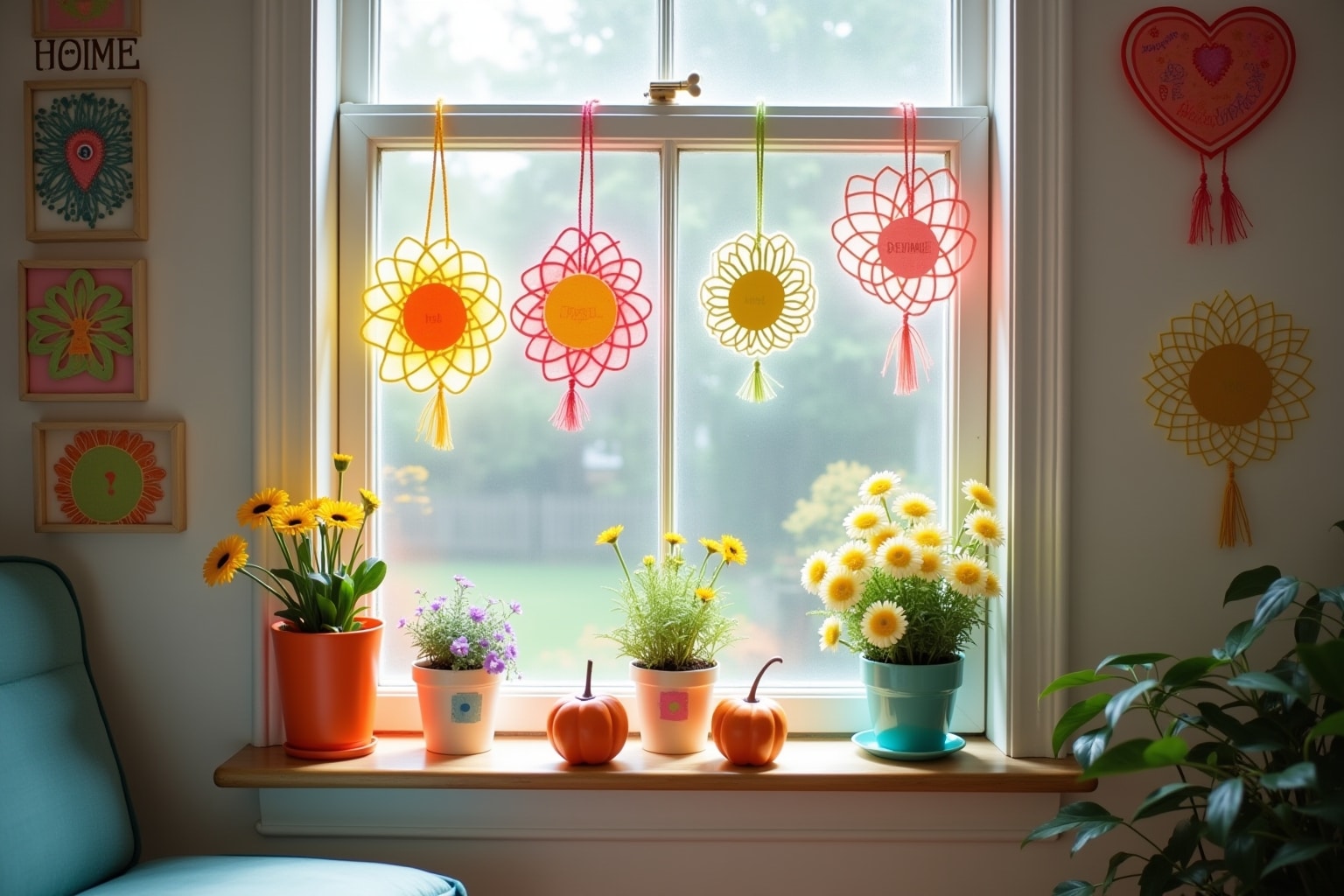 15 Ideen zum Fensterdeko basteln